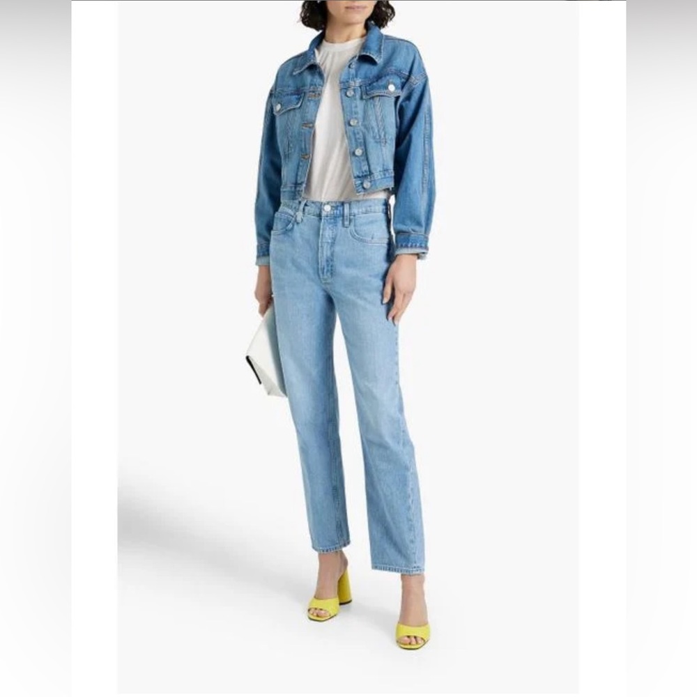 FRAME Women's Blue Le High N Tight High-rise Straight-leg Jeans Size 26